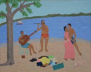 Philomé Obin, Haiti, On The Beach, n.d., oil on board, Rodman Collection, СƵ of New Jersey, gift of Janet Feldman
